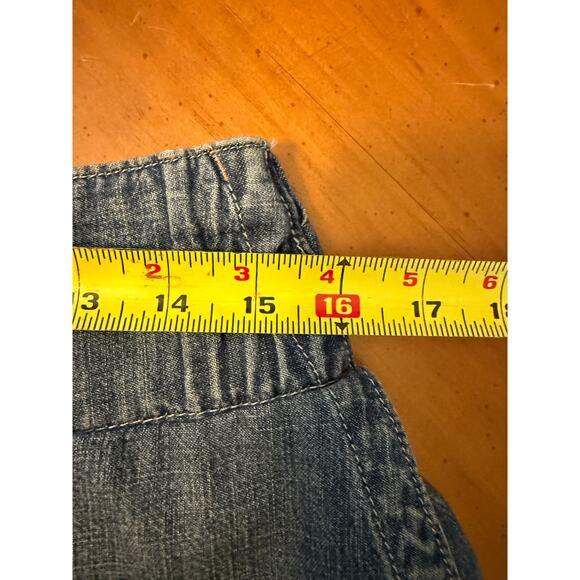 Free People We The Free Breezy Denim Pull On Wide Leg Jeans Size Large - Picture 10 of 11